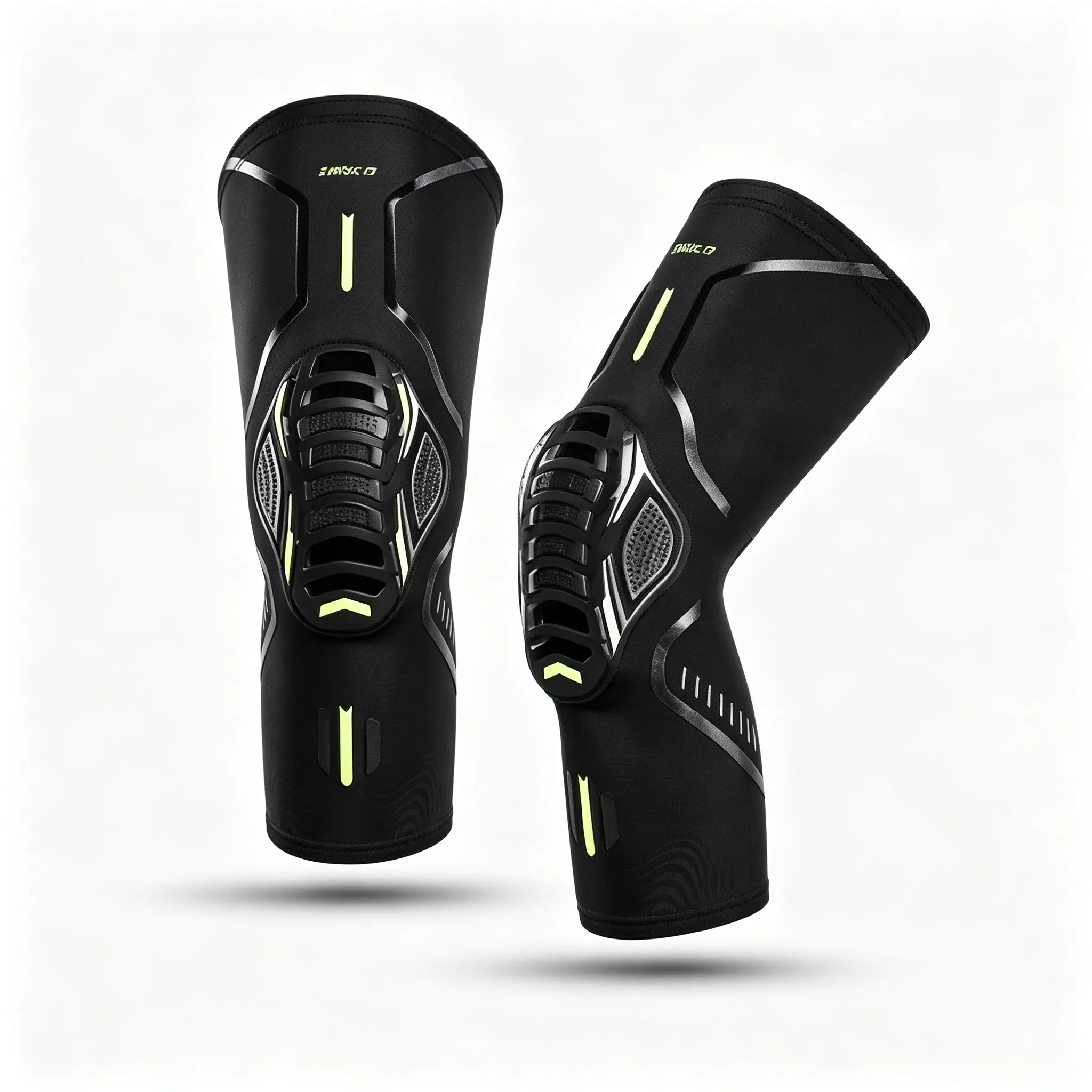 Unisex Protective Knee Pads with Hard Shell, Impact-Resistant, Non-Slip, Shock-Absorbing & Breathable Compression Knee Sleeves, Ergonomic Design for Mountain Biking, Skateboarding, Motocross, Running & Fitness