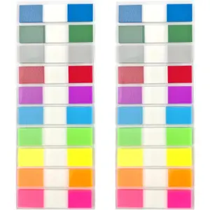 Transparent Page Flags, 1000-Pack Repositionable Book Tabs for Annotation, Teacher & Office Supplies