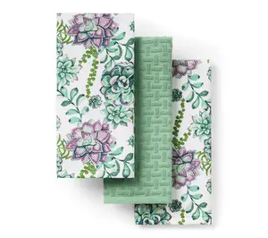 Town & Country Living Succulents Kitchen Towel 3-Pack Set