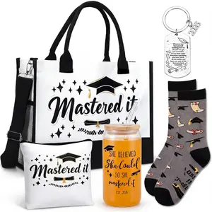 Sanwuta 5 Pcs Masters Degree Graduation Gifts Set Women Her Believed Could So She Mastered It Class of 2026 Gifts(She Could)