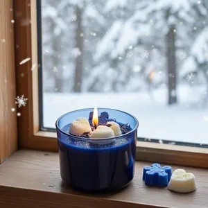 "Blue Bonnet" Blueberry Dessert Candle – Hand-Poured Soy Candle (18.2 oz)