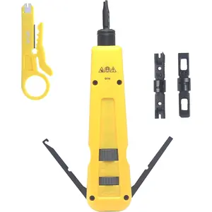 Punch Down Impact Tool with 110 and 66  Network Wire Kit Keystone Terminal Insertion Tools Cable CAT6/CAT5/CAT3 Stripper