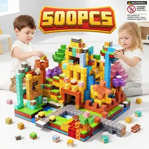 Magnetic Blocks 100/200/300/500 PCS – Magnetic Tiles Set for 3+ Year Old Boys Girls, STEM Montessori Sensory Learning Toys, Mixed Colors Random Delivery, Magnetic Cubes for Creativity & Spatial Reasoning, Christmas Birthday Gift