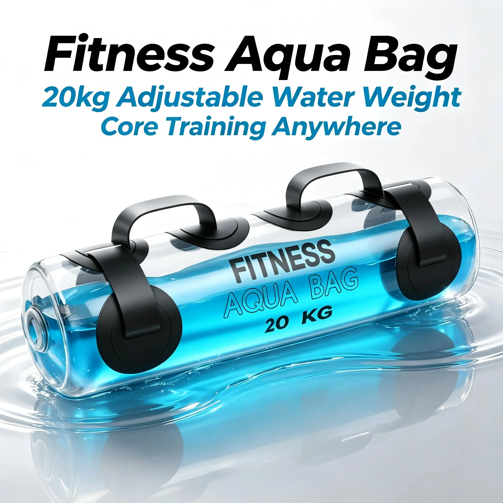 20KG Transparent Fitness Aqua Bag Portable Water Weight Training Bag For Home Gym Travel CrossFit Full Body Functional Workout Equipment