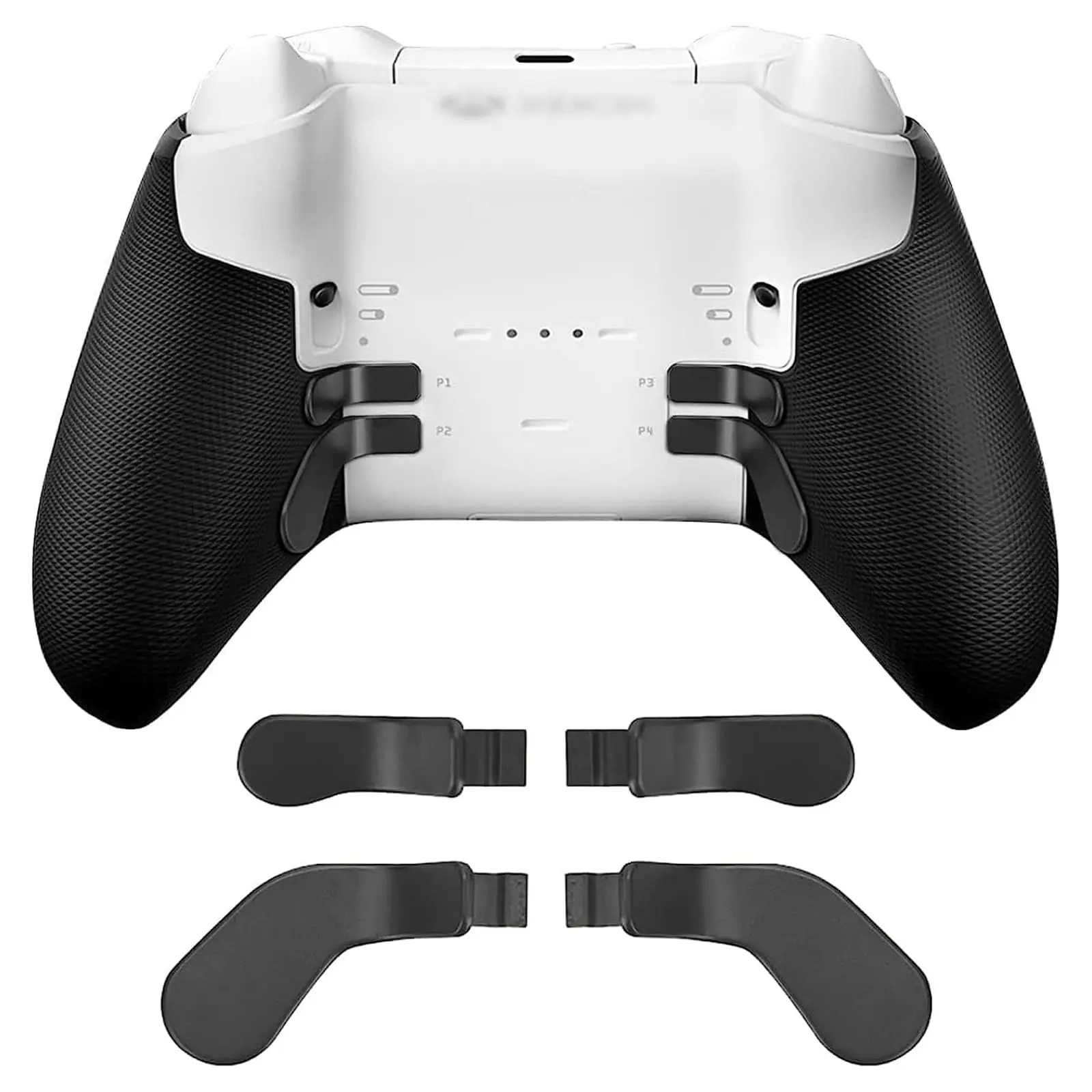 Stainless Steel Paddle Replacement Accessories for Xbox Elite 2/Core Controllers - 4 Metal Paddles, 14 Button Functions, 2 Programmable Buttons, Durable Magnetic Lock, Memory Enhancement Feature - Black