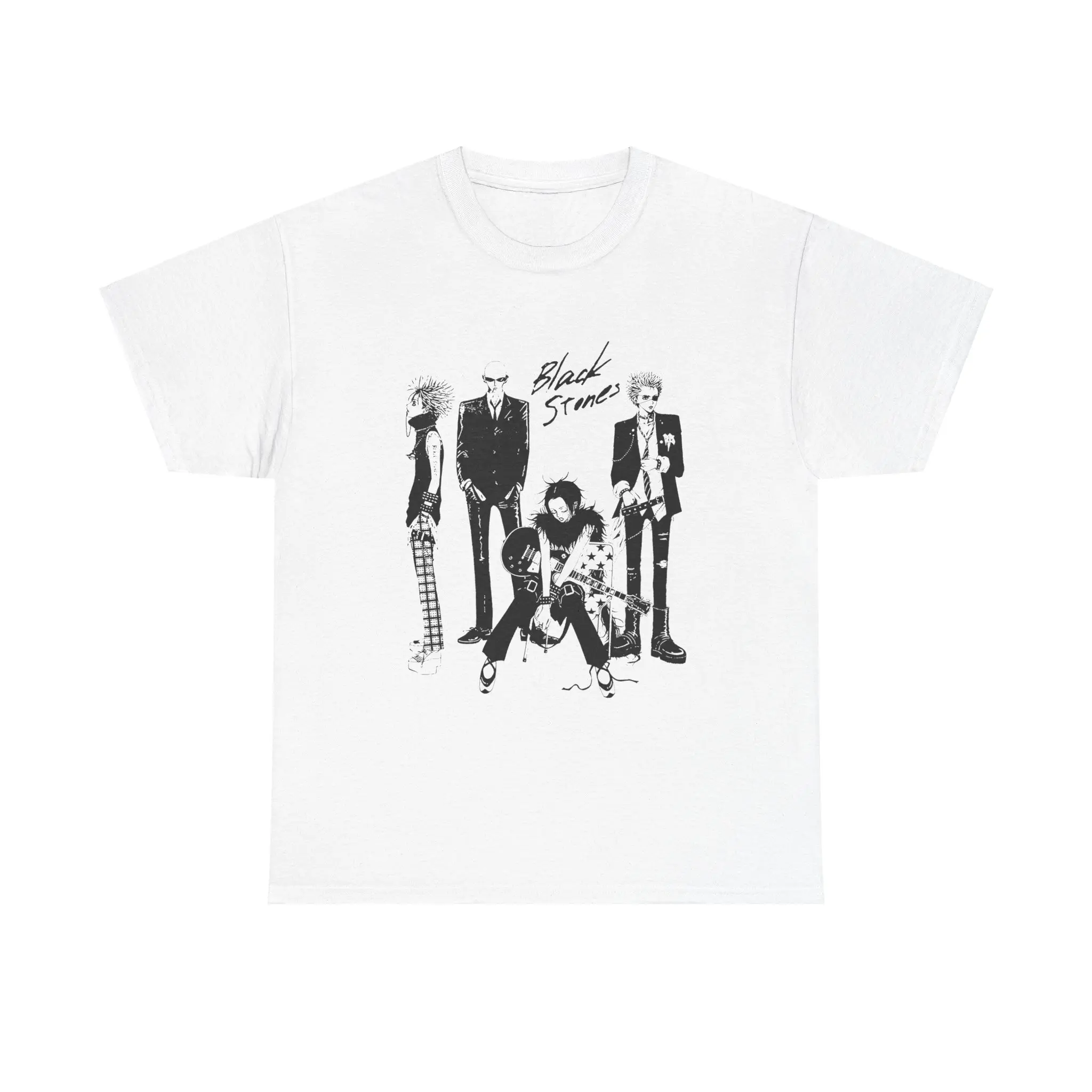 Nana BLACK STONES band tee, nana osaki, nana, Ai Yazawa, anime, manga, tshirt, trapnest, blast, tee, black stones Casual Classic Cotton