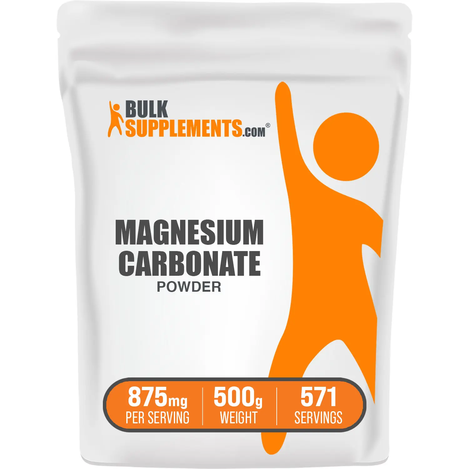 BulkSupplements - Magnesium Carbonate Powder - Digestive Support - Bone Health - 500g - 875mg per Serving