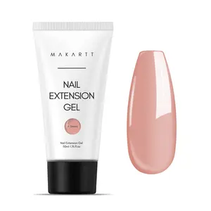 Makartt Poly Nail Gel, 50ML Nude Nature Gel Builder for Nail Extension ,not include nail form-All Season Gel Color for 3D Molding Gel Nail Strengtheners-Long-Lasting Supplies for DIY Salon