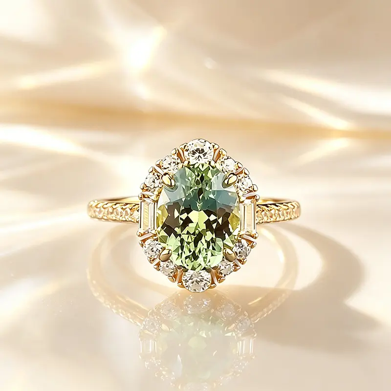R078 Light Tourmaline Green Oval
