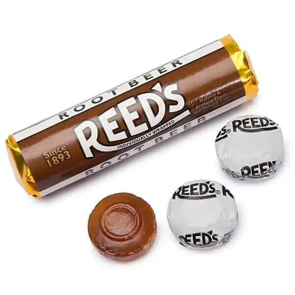 Reed's Hard Candy Rolls - Root Beer: 24-Piece Box Reed's Hard Candy Rolls - Root Beer: 24-Piece Box