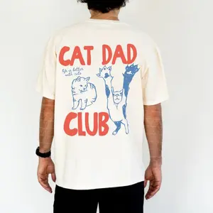 cat dad Shirt, Cat Dad tee, Comfort Colors Cat Dad Club TShirt, Back Design Tee Funny Cat Shirt, Cat Lover, New Cat Dad Shirt, Pet Parent