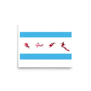 Chicago Soccer Flag - Print 10X8