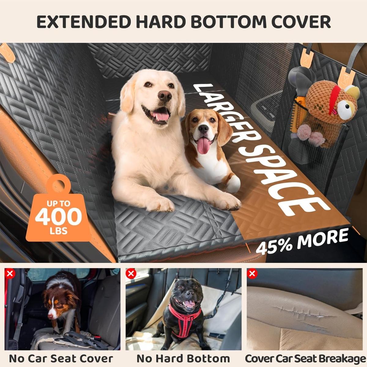 Hard bottom back seat extender support up to 400lbs