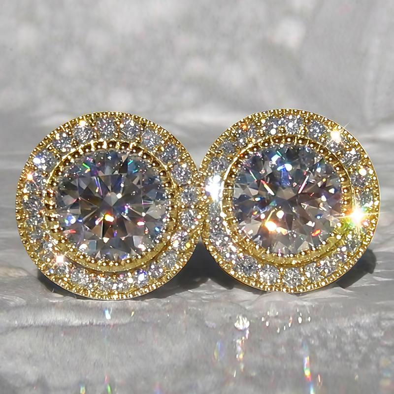 Fashionable and elegant earrings, sparkling accessories for women, earrings for women, Circular inlay design,stylish accessories, casual and fashionable jewelry, Mother's Day and Valentine's Day gifts, jewelry gifts for her