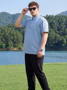Plus-size spring/summer new arrival: breathable business-casual, skin-friendly regular-fit short-sleeve shirt. Made of quick-drying, moisture-wicking, and sweat-releasing fabric, featuring a polo collar Day Stylish