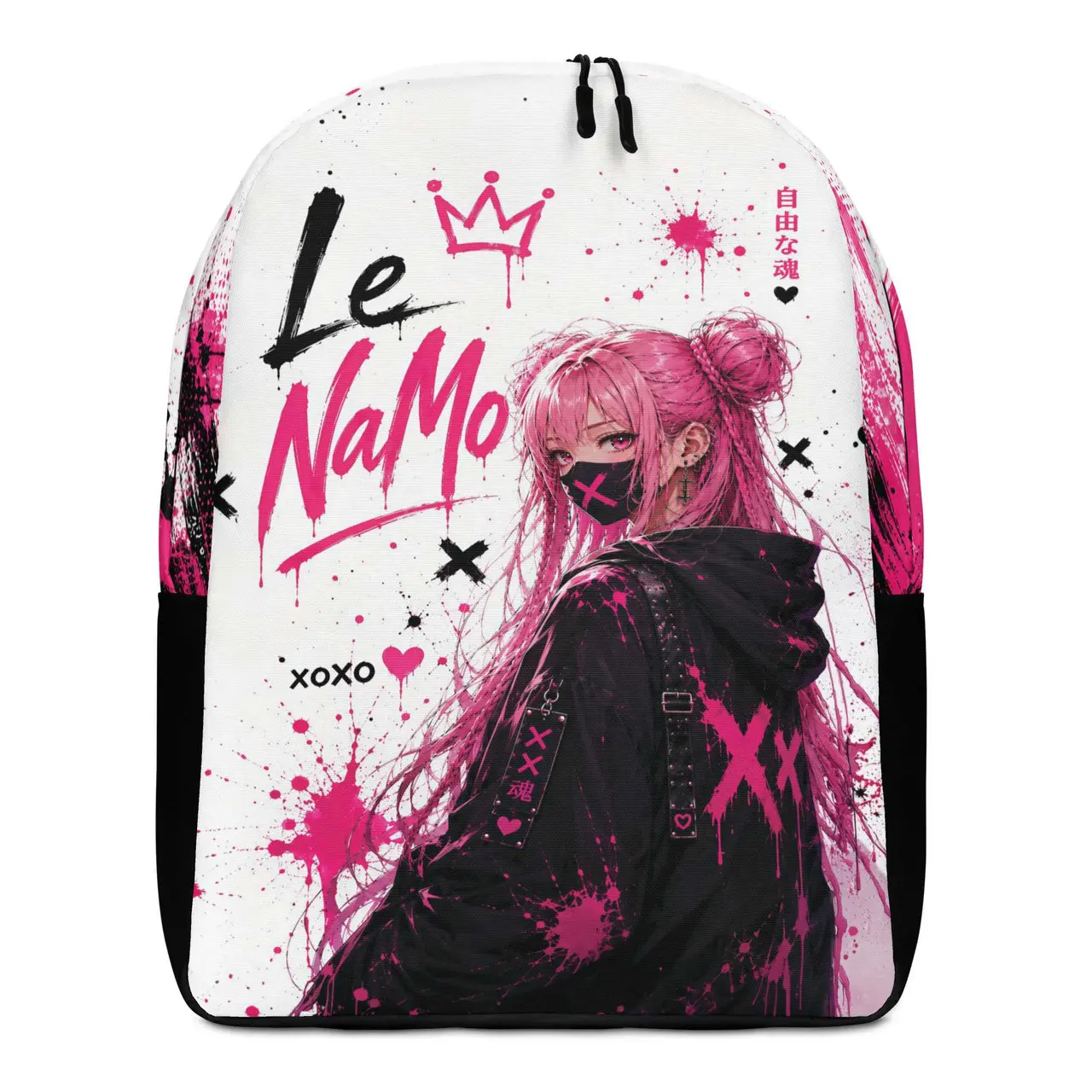 Le NaMo Neon XOXO Riot Minimalist Backpack