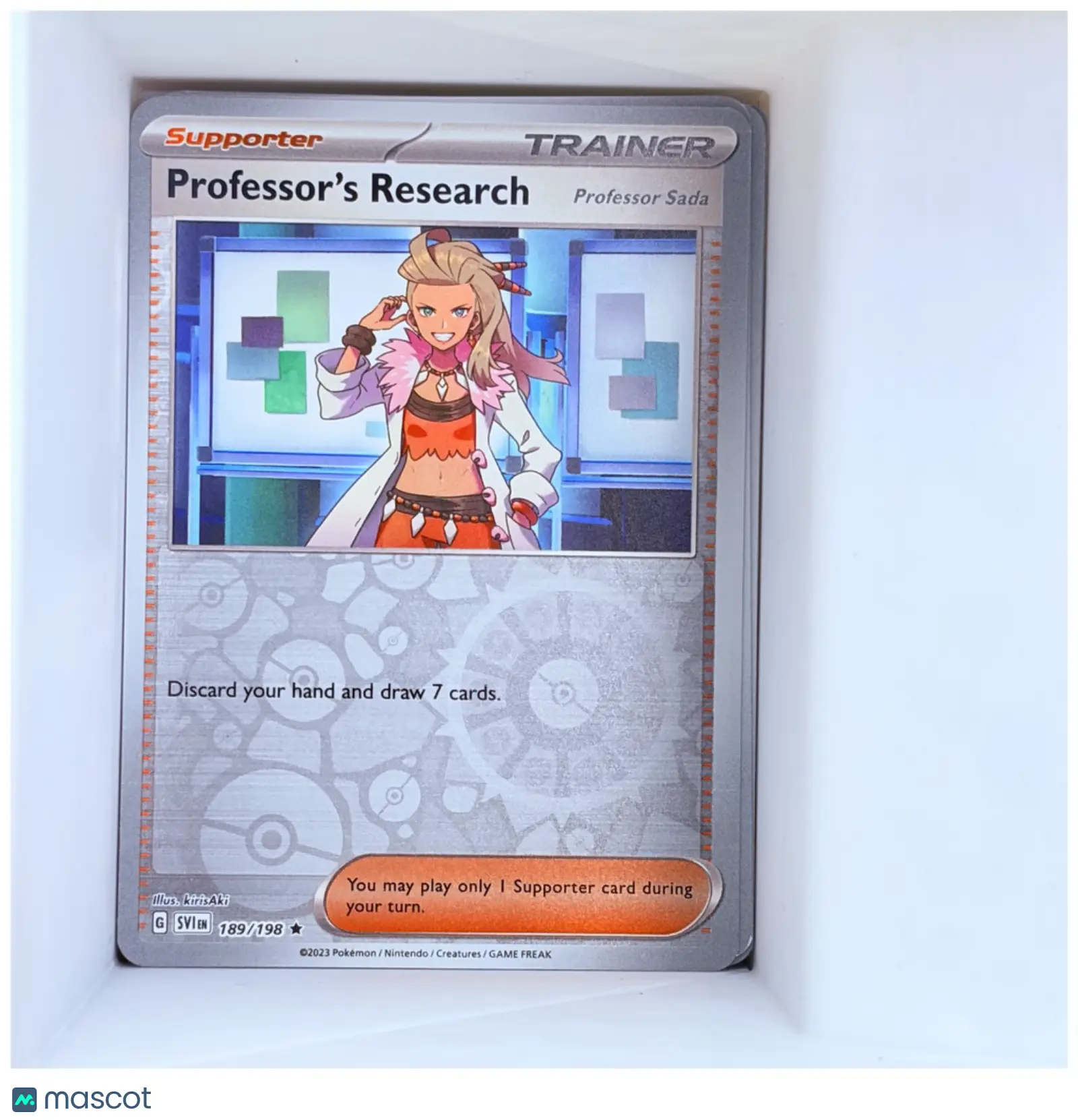 2023 Scarlet & Violet Holographic Professor's Research Rare Single Card #189/198, Non-Sports Trading Collectible Card