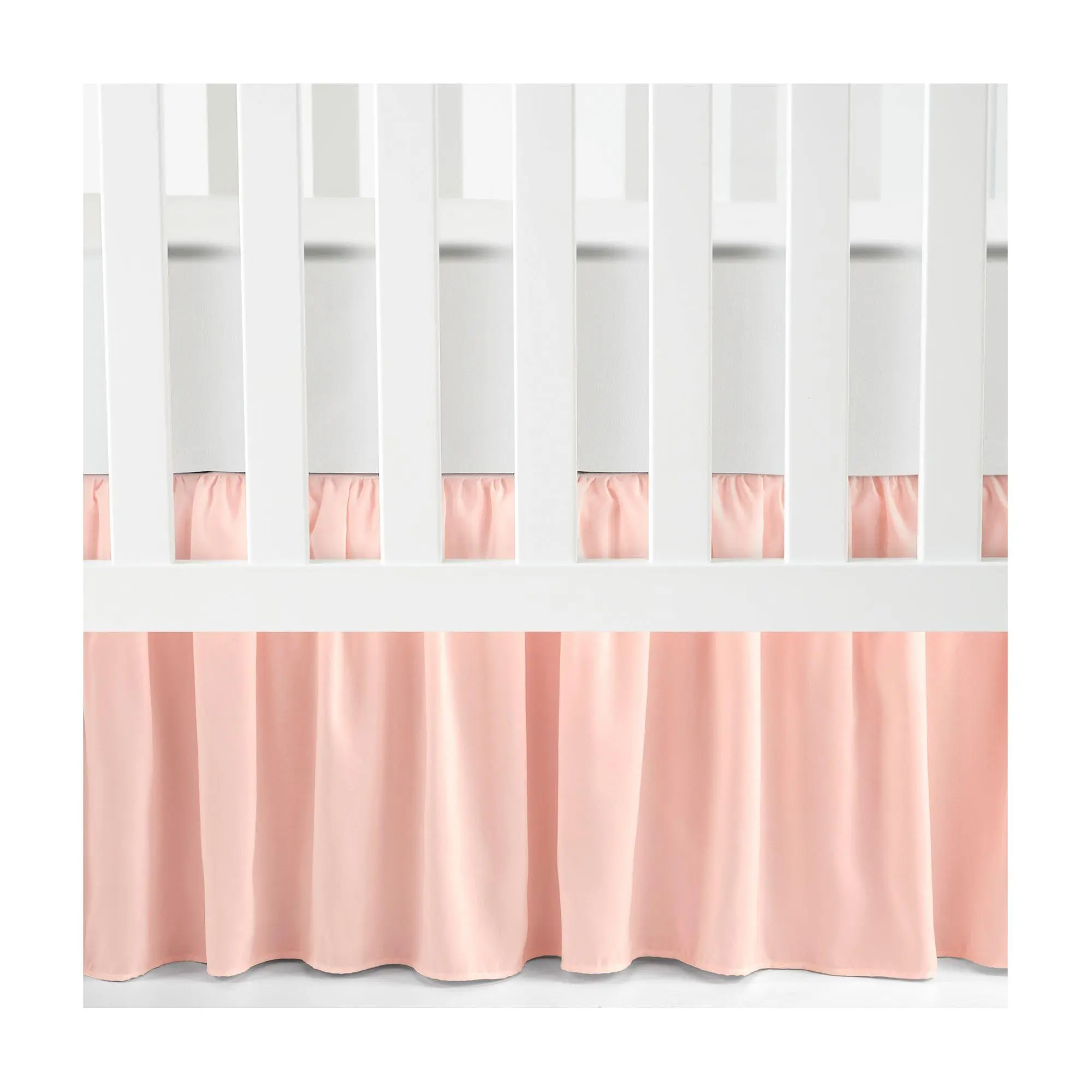 Ruffle Crib Skirt Pink Single 28x52 by Lush Decor