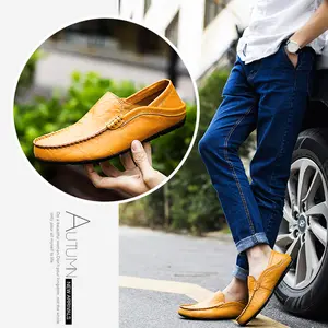 LEXSANLE Men's Leather Loafers Saint Laurent Style Comfortable Casual Shoes for Everyday Wear Comfy Black Patent Driving Loafers Slipon Footwear