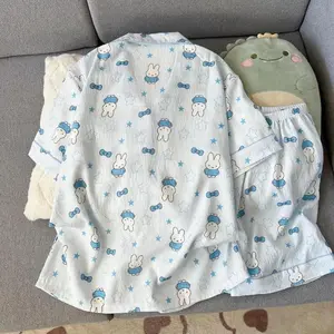 Cartoon Casual Miffy Rabbit Pajamas New Creative High-Value Cute Short-Sleeve Short Pants Home Comfortable Soft Set for Girls
