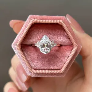 ShineofDiamond Pear Cut Engagement Ring Best Mother's Day Gift in s925 sterling silver