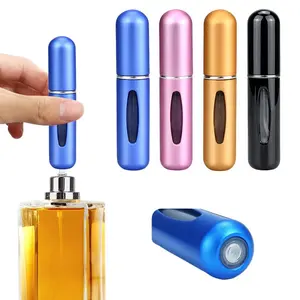 5PCS Mini Perfume Atomizers–5ml Refillable Reusable Spray Bottles,Travel Size, Leakproof & Easy To Carry,Liquid Distribution Bottle Cosmetic Compact