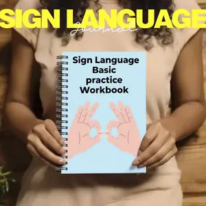 Handbook Spiral Notebook, Basic Sign Language Record Book, Compact Portable Design, Includes Calendar & Daily Words, Ideal Gift for Learners