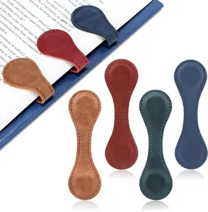 Magnetic Bookmarks for Women Men - 4 PCS Double-Sided Magnetic Book Marks for Reading Women Gift, Multi Functional Leather Book Markers for Book Lovers, Teachers, Students, Book Accessories