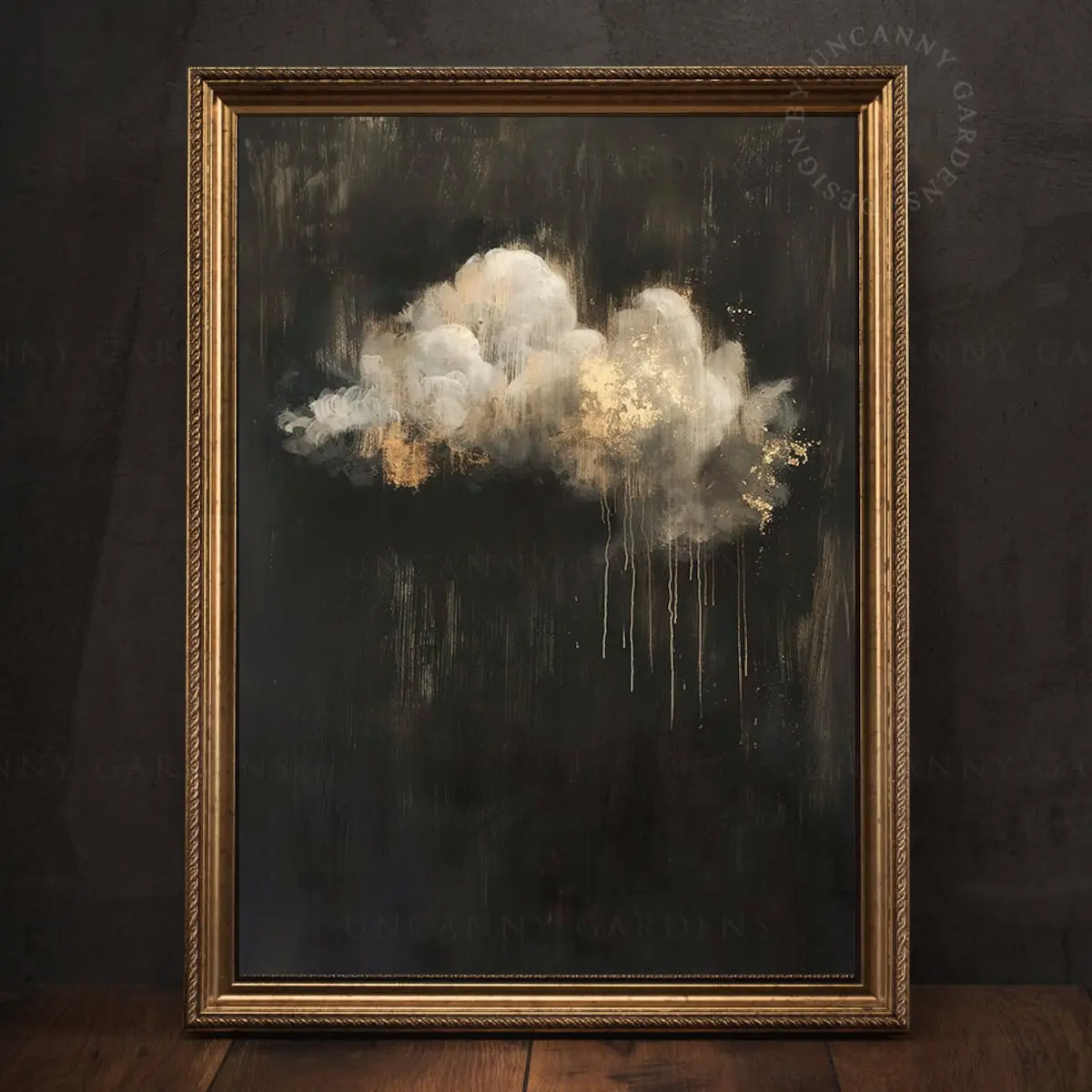 Unframed, Room Decor, Romantic Cottagecore, Dark Moody Cloud Print, Vintage Style Printing, Dark Academia Decor, above Bed Wall Art, Gothic Home Decor