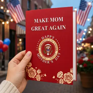 Funny Talking Mother's Day Card with Sound – Musical Pop Up Greeting Card for Mom, Wife, Grandma (5x7 with Red Envelope) – Hilarious Gag Gift from Kids or Husband