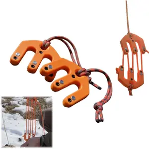 Game & Gear Hoist Block and Tackle System, Ultralight Hunting Game Hoist, Portable Nylon Block and Tackle Pulley System, Compact Game Lifting Tool for Backcountry Hunting
