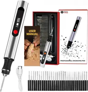 Engraving Pen with 30 Free Diamond Bits for Personalized Gifts & Practice Canvases Easy to Use USB-C Fast Charger 3 Speed Settings 8000-21000 RPM