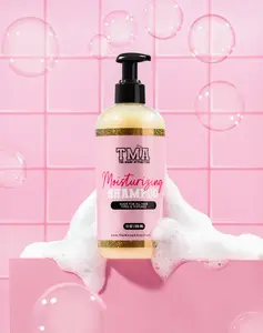 Moisturizing Shampoo - Organic Mint & Aloe Vera Formula for All Hair Types 8oz Cleanser for Healthy Hair Growth Vegan Conditioner Flower