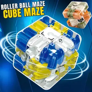 【Father's Day Gift】3D Ball Rolling Maze Puzzle Cube - Parent-Child Fun Logic Game - Stress Relief and Educational Toy - Holiday Gift, Parent-Child Gift
