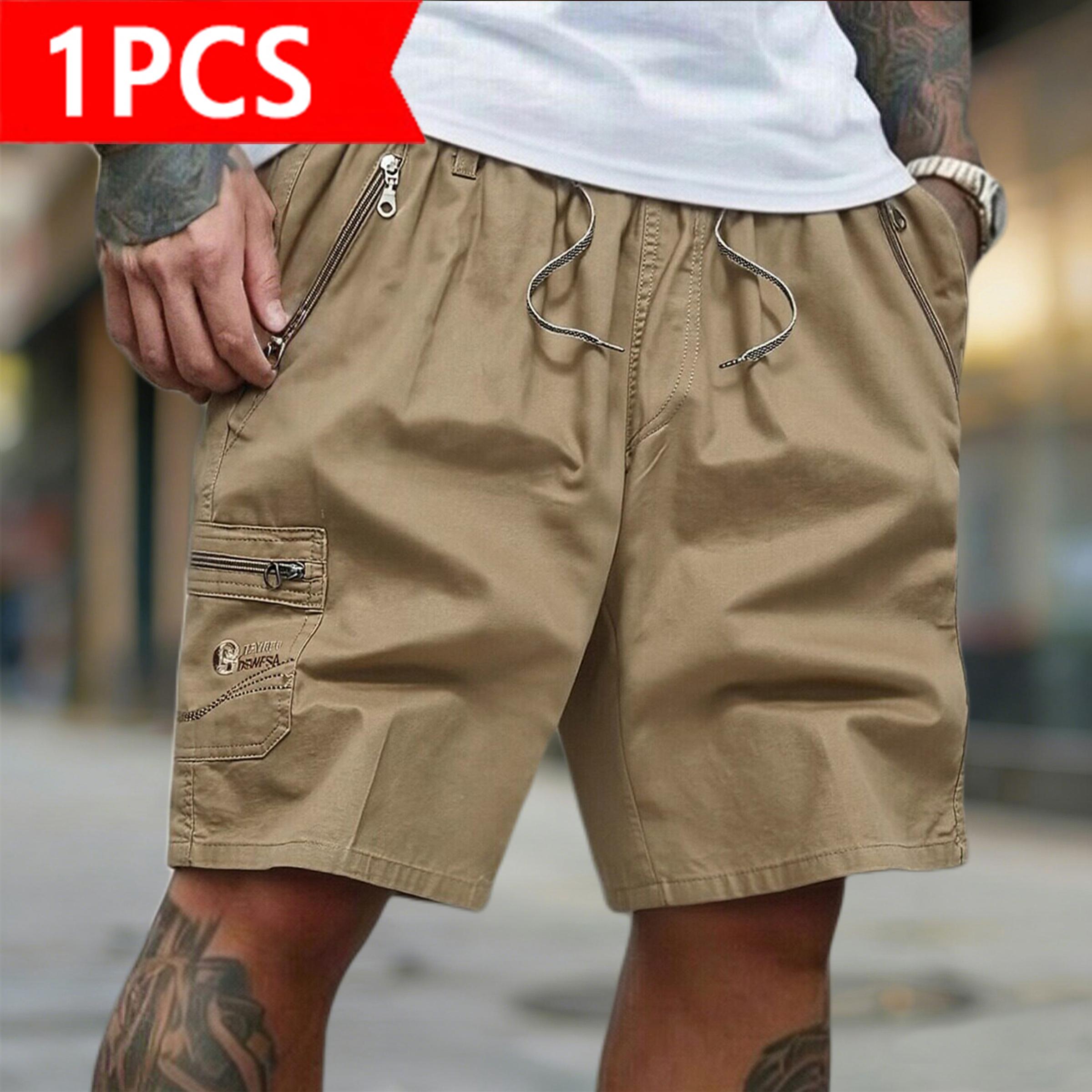 Men's 3-Pack Cargo Shorts | Casual Drawstring Elastic Waist Shorts with Zipper Pockets | Quick Dry Lightweight Streetwear for Summer, Beach, Daily Wear & Outdoor Activities Men's 3-Pack Cargo Shorts | Casual Drawstring Elastic Waist Shorts with Zipper Pockets | Quick Dry Lightweight Streetwear for Summer, Beach, Daily Wear & Outdoor Activities