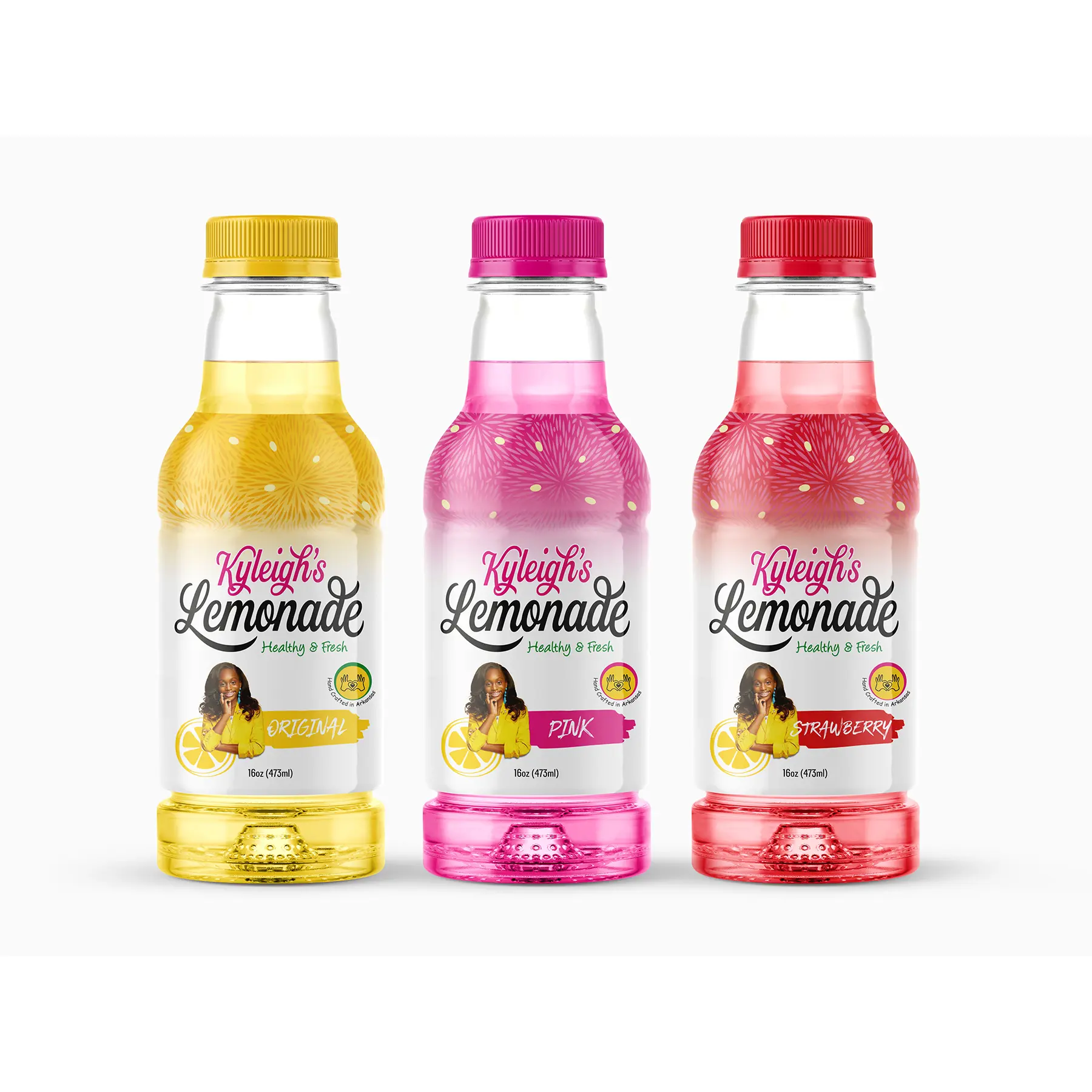 Kyleigh's Lemonade 3 Pack - 1 Bottle Each Flavor with Real Lemons, Homemade Lemonade & Strawberry Lemonade - Drink for Any Occasion - Beverage  Sweet Natural healthy fresh