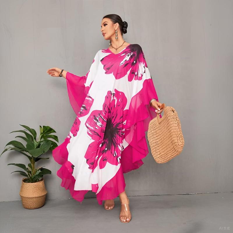 Bsubseach Women Ethnic Print Kaftan Dress Plus Size Swimsuit Cover Up,Mrs. Roper Kaftan ,Swimsuit,bubu,mumu,Casual Womenswear Bsubseach Women Ethnic Print Kaftan Dress Plus Size Swimsuit Cover Up,Mrs. Roper Kaftan ,Swimsuit,bubu,mumu,Casual Womenswear