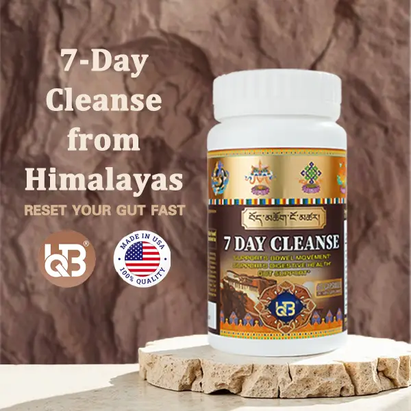 UQB 7-Day Cleanse – Bloating Relief & Digestive Support | Herbal Detox Supplement for Fitness & Healthcare | Saffron & Fo-Ti – 60 Capsules