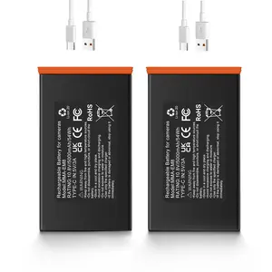 2-Pack 5000mAh Protected Rechargeable Battery Pack with Chip for Moultrie Cellular Trail Cameras (Edge Series), USB-C Port Compatible, Solar Panel Ready, Camera Accessories with USB-C Cable