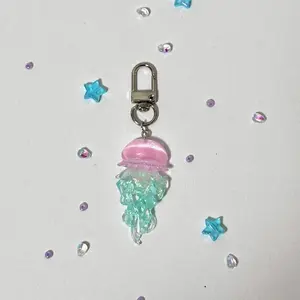 Firefly Phone Charm Ice Transparent Ins Phone Chain Transparent Jellyfish Charm Plastic Camera Bag Pendant For Women Camera Bag