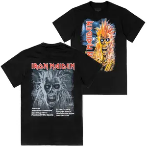 Iron Maiden First Album Track List V3 Front & Back Print T-Shirt