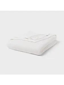 King Sweater Knit Bed Blanket White - Threshold