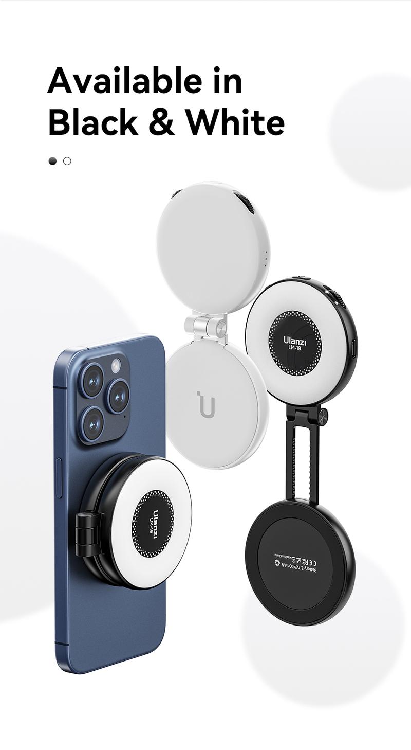 Ulanzi Magnetic Selfie Light LM19, LED Fill Light Compatible with Magsafe, LED Selfie Ring Light Ulanzi Magnetic Selfie Light LM19, LED Fill Light Compatible with Magsafe, LED Selfie Ring Light