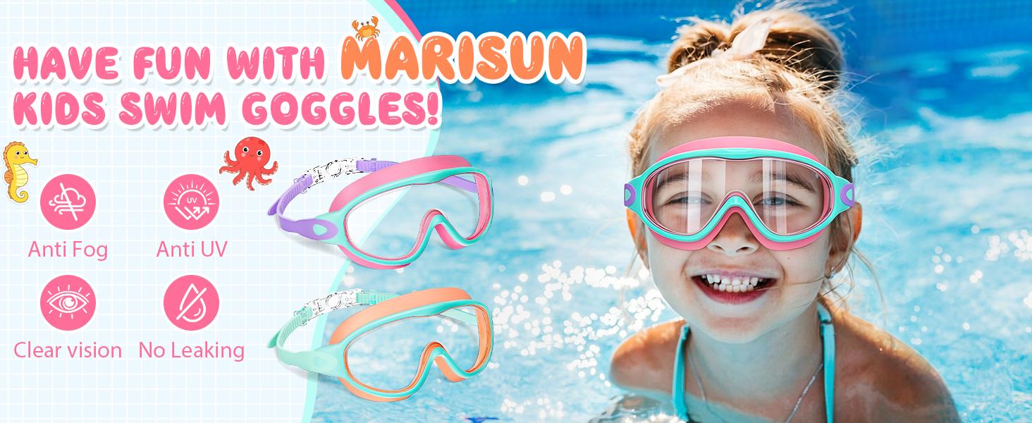 MARISUN 2 Pack Kids Swim Goggles for 3-15 UV Protection Anti-Fog High Definition Waterproof Adjustable Goggles for Boys and Girls - Safety anti-uv swimming goggles swim glass anti-fog swimming goggles Swimminggoggles Nose Clip Earplugs Nose Clip Noseclip MARISUN 2 Pack Kids Swim Goggles for 3-15 UV Protection Anti-Fog High Definition Waterproof Adjustable Goggles for Boys and Girls - Safety anti-uv swimming goggles swim glass anti-fog swimming goggles Swimminggoggles Nose Clip Earplugs Nose Clip Noseclip