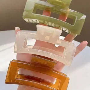 3pc Multicolor Square Claw Clip