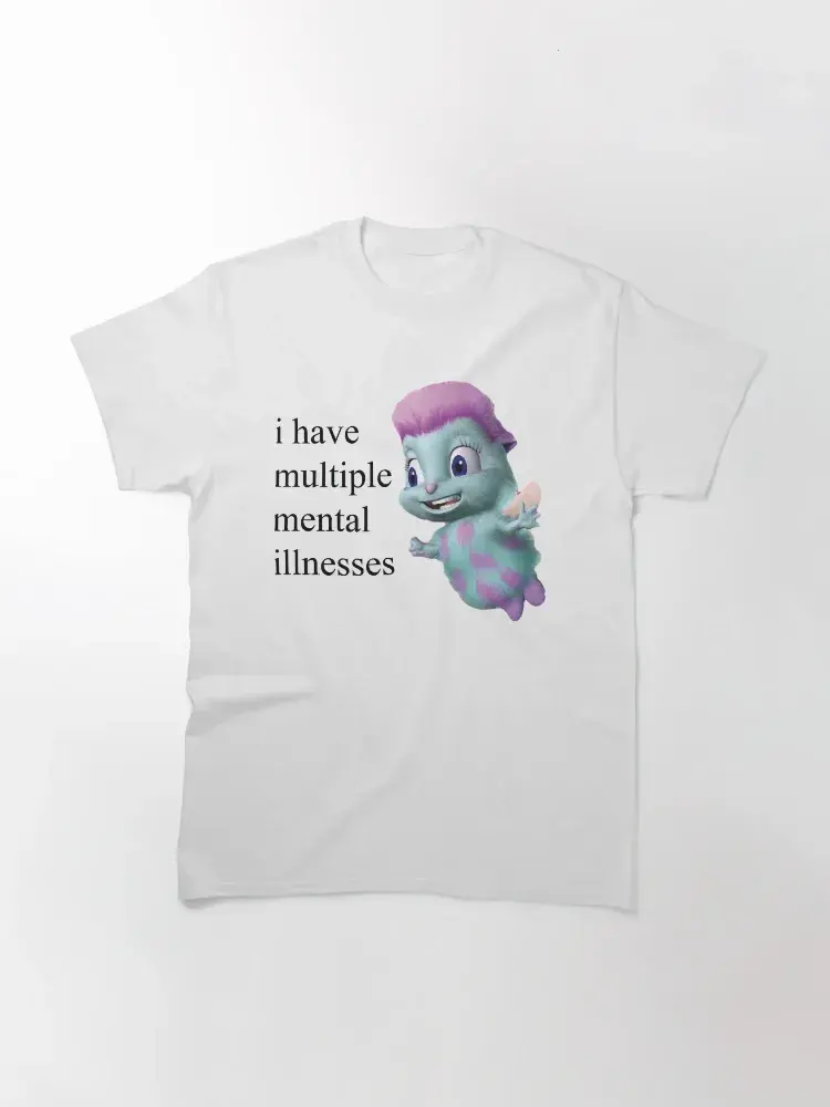 Bibble Mental Illness Rights Best Classic Tee for Mens Gift Idea Unisex Minimalist Trendy Graphic Tee Style
