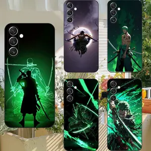 Anime Zoro Phone Case for Samsung S25,S24,S21,S22,S23,S26,Ultra,Plus,Fe,For Iphone 17 16 15 14 13 12 11 17Air Plus Pro Promax Black Cover Christmas Gift