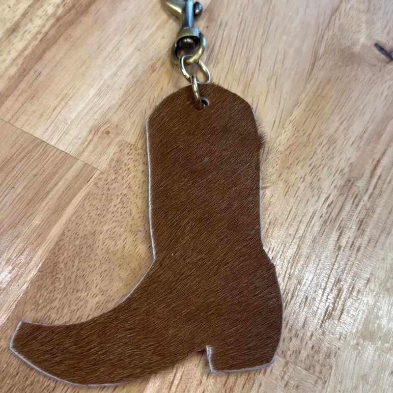 Handmade leather boot key