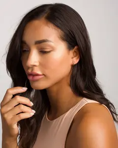 VENOCO Twisted cord Dainty earrings, gold-plated earrings,Women's Mini Hoop dainty Earrings