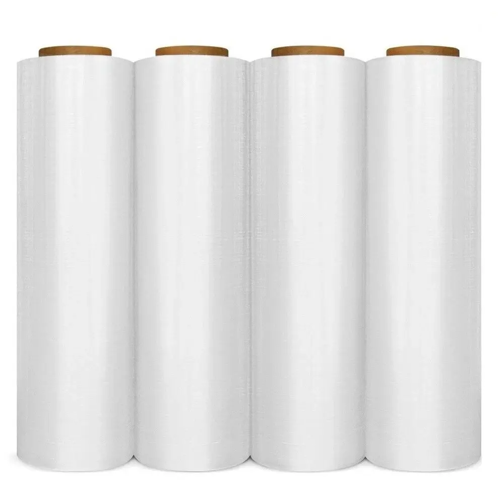 18" x 1500' 80 Gauge 4 Rolls Pallet Wrap Stretch Film Hand Shrink Wrap 1500FT